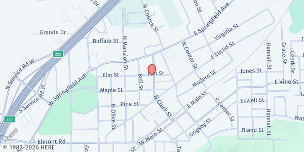 Map showing House Of Hope Sullivan at 112 Elm St, Sullivan, MO