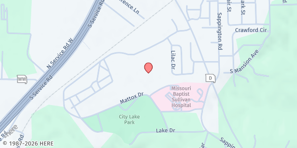Map showing MO FARM Distribution - West Sullivan at 150 Progress Dr., Sullivan, MO