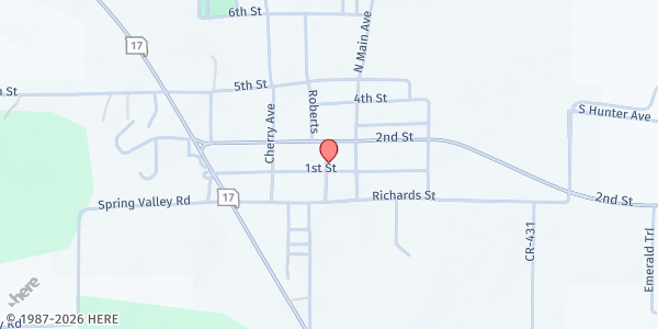 Map showing SeniorAge - Summersville Senior Center at 127 Rogers Ave., Summersville, MO