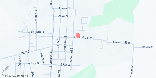 Map showing Sweet Springs R-7 Elementary at 600 E. Marshall Street, Sweet Springs, MO