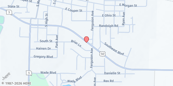 Map showing Tipton Elementary at 334 US Hwy 50 West, Tipton, MO