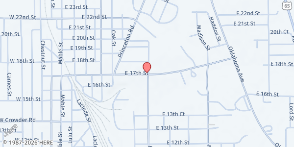 Map showing Community Food Pantry of Grundy County at 1703 Harris Avenue, Trenton, MO