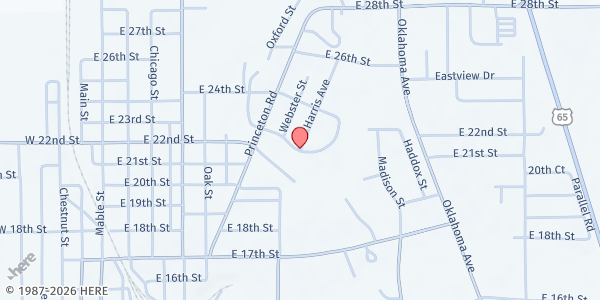 Map showing Community Food Pantry of Grundy County at 1703 Harris Ave., Trenton, MO