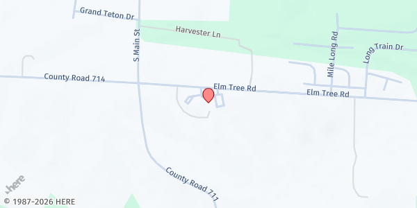 Map showing Troy First Baptist Church at 1000 Elm Tree Rd., Troy, MO