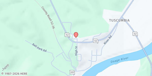 Map showing Miller County R-3, Tuscumbia at 526 School Rd, Tuscumbia, MO
