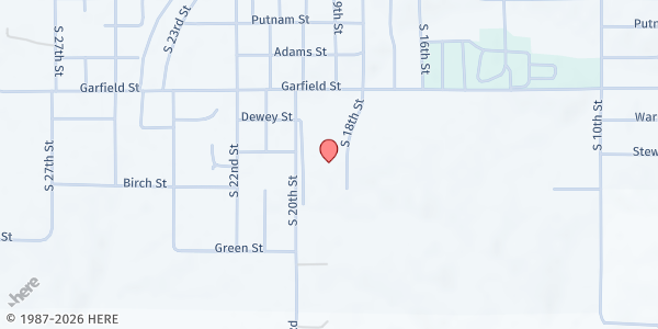 Map showing Putnam County Elementary at 801 S. 20th Street, Unionville, MO