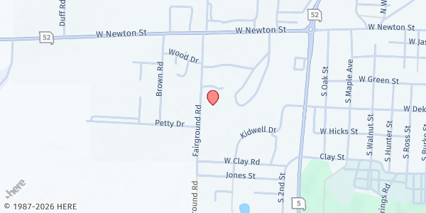 Map showing Versailles Nutrition Site, Inc. at 308 Fairgrounds Road, Versailles, MO