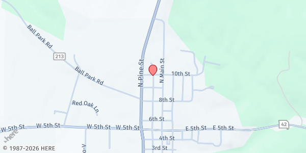 Map showing Loaves and Fishes Food Pantry - Vienna at 411 Coffey Street, Vienna, MO