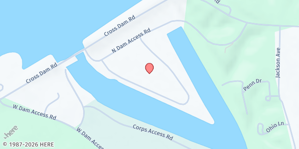 Map showing Bledsoe Ferry Public Use Area at Bledsoe Ferry Public Use Area, Warsaw, MO