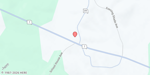 Map showing South Warsaw Elementary at 23395 MO-7, Warsaw, MO