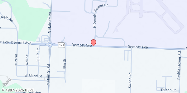 Map showing The H.O.U.S.E., Inc. at 24706 State Highway 171, Webb City, MO