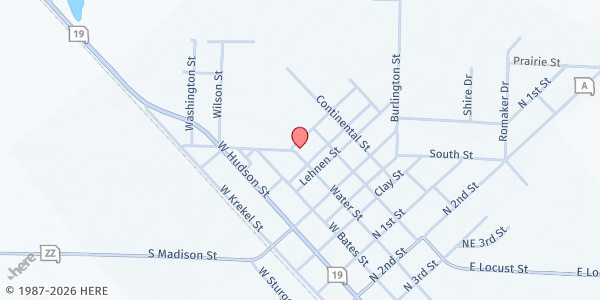 Map showing MO Farm Distribution - Wellsville Ballpark at 520 W. Water St., Wellsville, MO