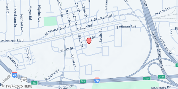 Map showing St Vincent De Paul Society at 230 4Th St, Wentzville, MO