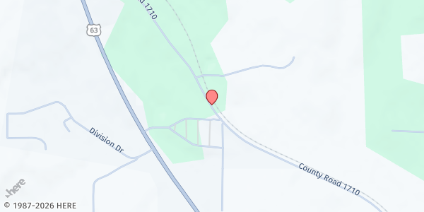 Map showing Richards Elementary at 3461 Co Road 1710, West Plains, MO