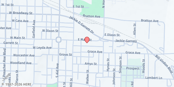 Map showing SeniorAge - West Plains Senior Center at 416 E. Main St., West Plains, MO