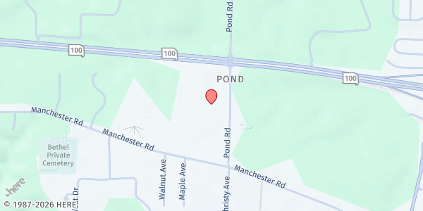 Map showing Living Word United Methodist Church at 17315 Manchester Rd, Wildwood, MO