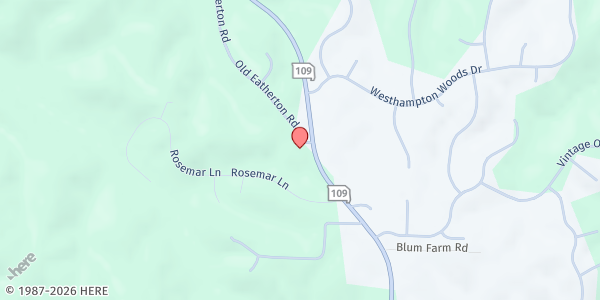 Map showing St Paul's Lutheran Church at 955 MO-109, Wildwood, MO