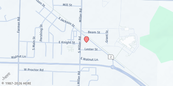 Map showing Carpenter's House Church at 410 E Jackson St, Willard, MO