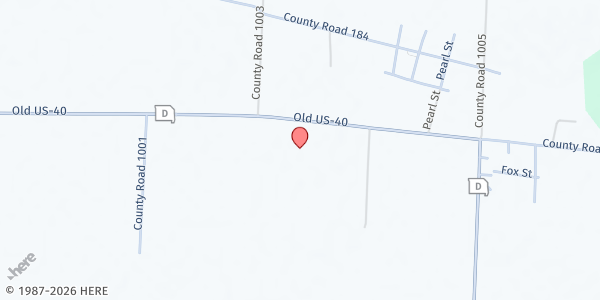 Map showing Williamsburg Elementary at 10500 Old U.S. 40, Williamsburg, MO