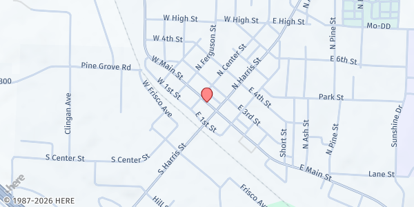 Map showing Christos House at Willow Springs, Willow Springs, MO