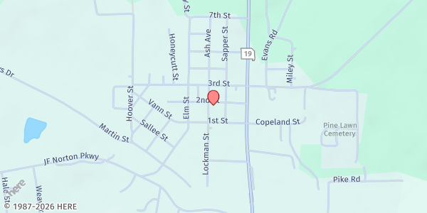 Map showing Shannon County Food Pantry at 18276 2nd Street, Winona, MO