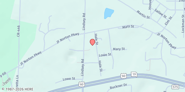 Map showing Winona Assembly of God at 922 Hale St., Winona, MO