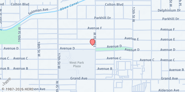 Map showing Adult Resource Alliance of Yellowstone County - Main Location at 1505 Avenue D, Billings, MT