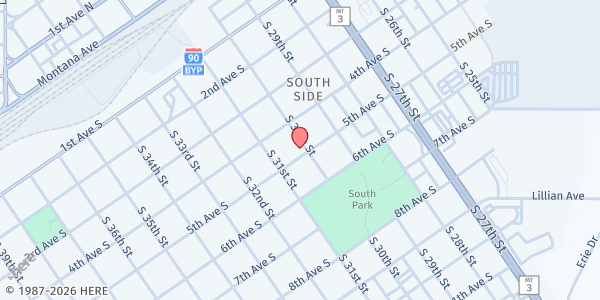 Map showing Dinner Church at 420 South 30th Street, Billings, MT