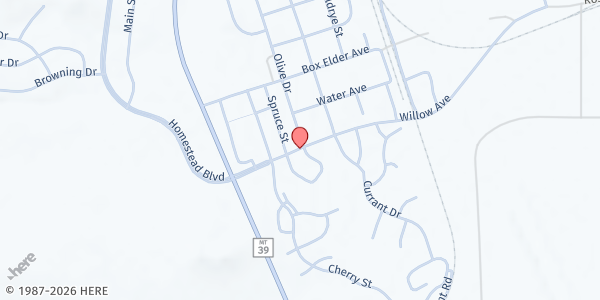 Map showing Colstrip Mail-A-Meal Drop-Site at 415 Willow Avenue, Colstrip, MT