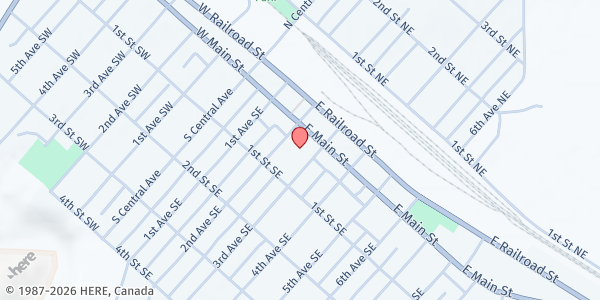 Map showing Cut Bank School District at 15 2nd Ave. SE, Cut Bank, MT