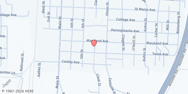 Map showing Chladek's Meats at 1008 Clark Street, Deer Lodge, MT
