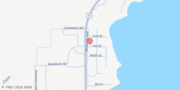 Map showing Ksanka Food Pantry at 26382 Missoula Avenue, Elmo, MT