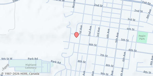 Map showing Boys & Girls Club of the Hi-Line at 500 1st Ave., Havre, MT