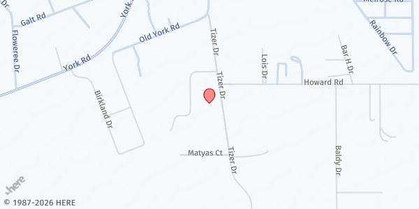 Map showing Tizer Meats at 3558 Tizer Road, Helena, MT