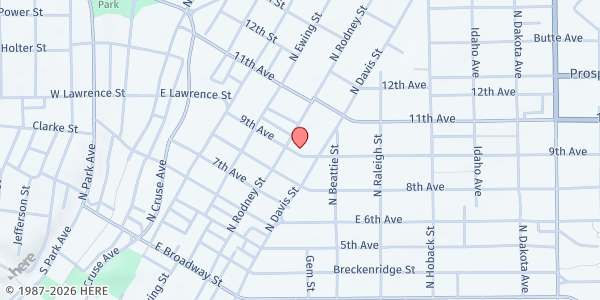 Map showing Transitional Living Facility at 410 9th Ave., Helena, MT