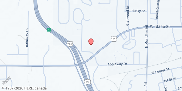 Map showing Flathead Food Bank at 1203 Hwy 2 W, Kalispell, MT