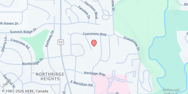 Map showing Fox Creek Group Home at 420 Windward Way, Kalispell, MT