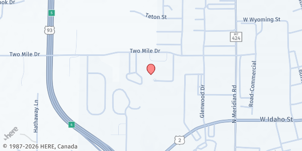 Map showing Public Assistance - Kalispell at 121 Financial Dr, Kalispell, MT