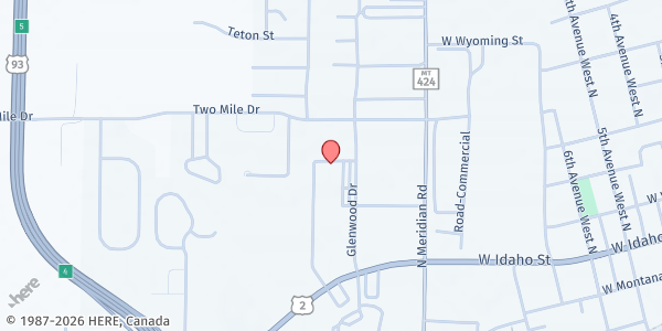 Map showing Veteran Services - Volunteers of America - Kalispell at 1203 U.S. Hwy 2 W Ste. 36, Kalispell, MT