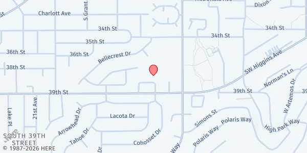 Map showing Christian Life Center Food Pantry at 3801 S Russell St, Missoula, MT