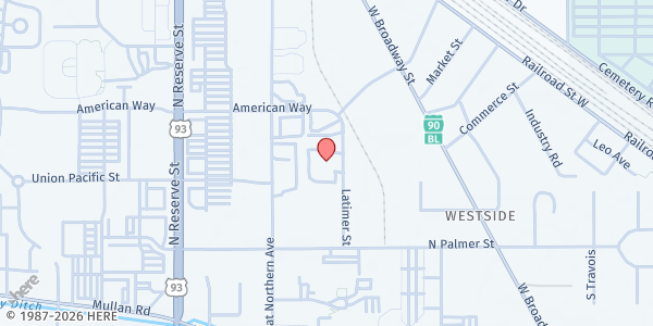 Map showing Clark Fork City Foods at 2811 Latimer St, Missoula, MT