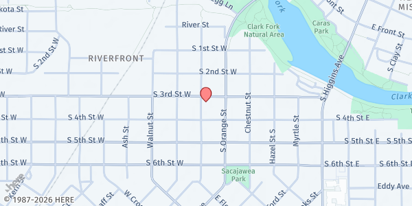 Map showing Rural Employment Opportunities at 539 South 3rd St West, Missoula, MT