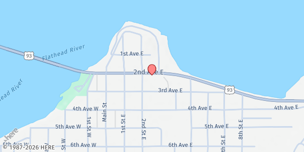 Map showing Lake County OPA - Polson at 49627 US-93, Polson, MT
