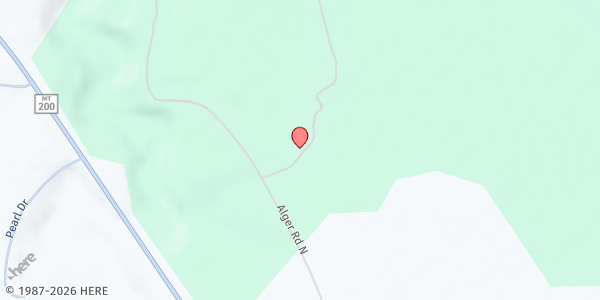 Map showing Open Gate Ranch at 21 Alger Rd., Trout Creek, MT