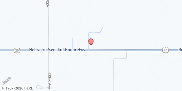 Map showing Ainsworth Evangelical Free Church at 87804 Bumblebee Rd, Ainsworth, NE