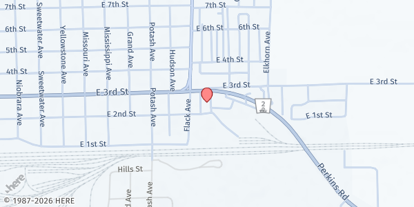 Map showing Community Action Partnership- Alliance - Food Distribution Center at 1028 E 3rd St, Alliance, NE