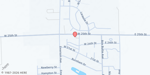 Map showing Human Services Inc. at 419 W 25th St, Alliance, NE