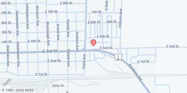 Map showing Northwest Community Action Partnership - Alliance at 1028 E 3rd St, Alliance, NE