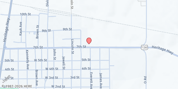 Map showing Alma United Methodist Church at 304 7th St, Alma, NE