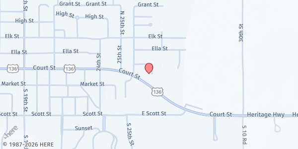 Map showing Blue Rivers Area Agency on Aging - Beatrice at 103 Eastside Blvd, Beatrice, NE